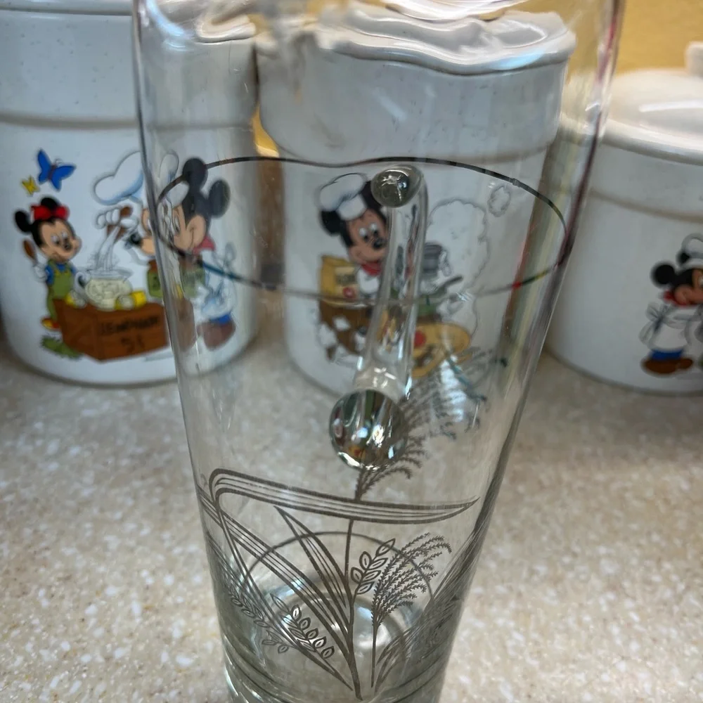Vintage West Virginia cocktail Glass Pitcher MCM 1960’s 1970’s